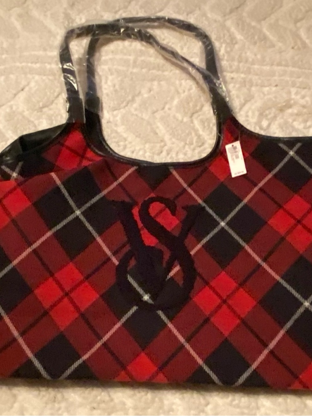 Victoria’s Secret plaid tote bag NWT